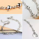 925 Sterling Silver Rabbit Girl Charm Bracelet for Women