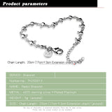 925 Sterling Silver Rabbit Girl Charm Bracelet for Women