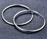 925 Silver Hoop Earrings Piercing Round Circle Loop in Box