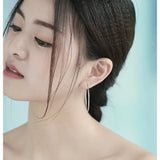 925 Silver Hoop Earrings Piercing Round Circle Loop in Box