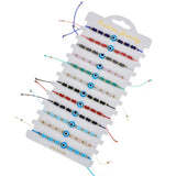 12pcs Eyes Charms Bracelets Set Crystal Bead Anklets Wristband Girl Jewelry