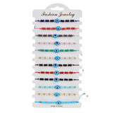 12pcs Eyes Charms Bracelets Set Crystal Bead Anklets Wristband Girl Jewelry