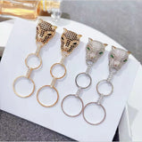 Leopard Animal Earrings S925 Silver Post