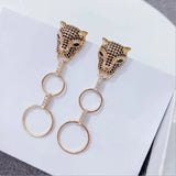 Leopard Animal Earrings S925 Silver Post