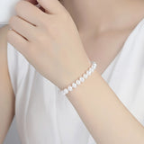 Baroque Pearls Beads Bracelet Round Natural Freshwater Pearls Men Jewelry