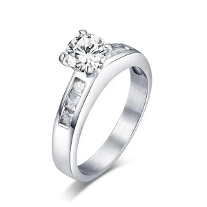 CZ Stone Promise Ring for Women Bridal Jewelry