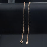 Women's 585 Rose Small 2mm Snail Link Chains Necklace