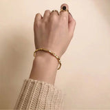Geometric 925 Silver Bangle for Women