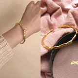 Geometric 925 Silver Bangle for Women