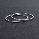 Sterling Silver Big Circle Hoop Earrings European American Lozenge Show Jewelry