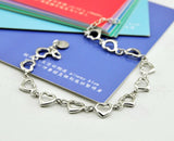 925 Silver Heart-shaped Bracelet for Women, Fine Jewelry Gift