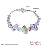 925 Silver Bracelet with Irregular Crystals Charm for Women