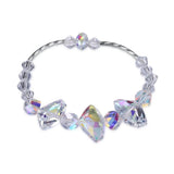 925 Silver Bracelet with Irregular Crystals Charm for Women