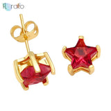 Vintage Stars Crystal Zircon Stud Earrings Wedding Jewelry