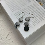 925 Silver Gemstone Earrings, Mothers Gift, Round Nickel Agate