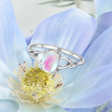 925 Silver Oval Moonstone Rings Wedding Band Fine Jewelry
