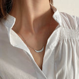 925 Sterling Silver Leaves Pendant Sideway Leaf Necklace