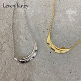925 Sterling Silver Leaves Pendant Sideway Leaf Necklace
