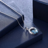 925 Silver Butterfly Pendant Necklaces Crystal CZ Lady Party Jewelry
