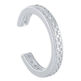 925 Silver CZ Stones Clip Earrings Non Pierced Female Ear Clip