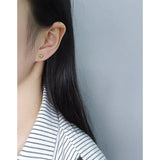 925 Silver Heart Stud Earrings Sweet Romantic Gift