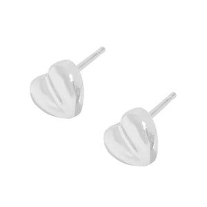 925 Silver Heart Stud Earrings Sweet Romantic Gift