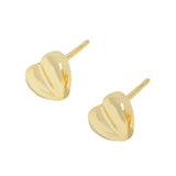 925 Silver Heart Stud Earrings Sweet Romantic Gift