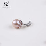 925 Sterling Silver Pearl Wedding Earrings
