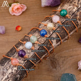 Women Amethysts Leather Bracelet Boho Stone Bead Friendship Bracelet