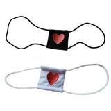 Women Anime Cosplay Costume Eyeshade Heart Embroidery Single Eye Mask