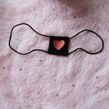 Women Anime Cosplay Costume Eyeshade Heart Embroidery Single Eye Mask