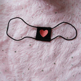 Women Anime Cosplay Costume Eyeshade Heart Embroidery Single Eye Mask