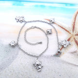 Heart Charm Stainless Steel Anklet Vintage Jewelry