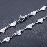 Women's Sparkling Heart Charm Anklet, Vintage Style