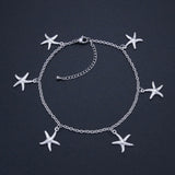 Women Stainless Steel Anklets Sparkling Heart Charm Vintage Jewelry