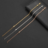 Stainless Steel 4MM Rope Chain Anklet with Extender Chain Foot Jewelry