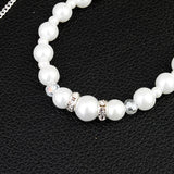Simulated Pearl Backdrop Necklaces Back Chain Jewelry For Women