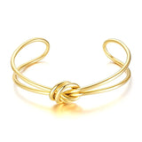 Women Bangle Bracelet Stainless Steel Hollow Style Pulseiras Bijoux