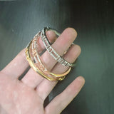 Diamond Titanium Steel Bracelet Open Bangle Jewelry Women Accessories