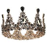 Baroque Crystal Round Crown Vintage Princess Tiara Headpiece