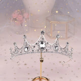 Baroque Crystal Crown Tiara Vintage Rhinestone Bridal Wedding Hair Accessory