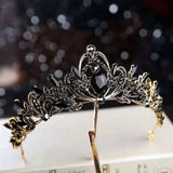 Baroque Crystal Crown Tiara Vintage Rhinestone Bridal Wedding Hair Accessory