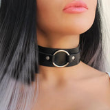 Women Bdsm Leather Collar Harness Sexy Bondage Choker