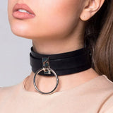 Women Bdsm Leather Collar Harness Sexy Bondage Choker