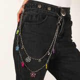 Colorful Bear Belly Chain Hipster Art Jewelry