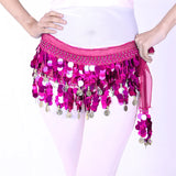 Belly Dance Hip Scarf with Coins Waist Chain Fringe Tassel Belt