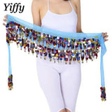 Women Belly Dance Sequin Tassel Hip Scarf Dance Costume Accessory