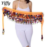 Women Belly Dance Sequin Tassel Hip Scarf Dance Costume Accessory