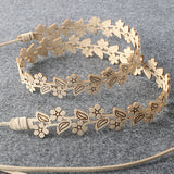 Women Belt Cut out Flower Dress Sweet Thin Waist Chain Tassel Small Accessories