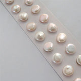 Baroque Button Pearl Earrings 925 Sterling Silver Stud Jewelry